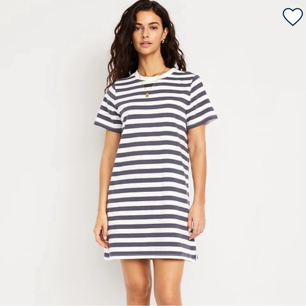 Vintage Crew-Neck Mini T-Shirt Dress